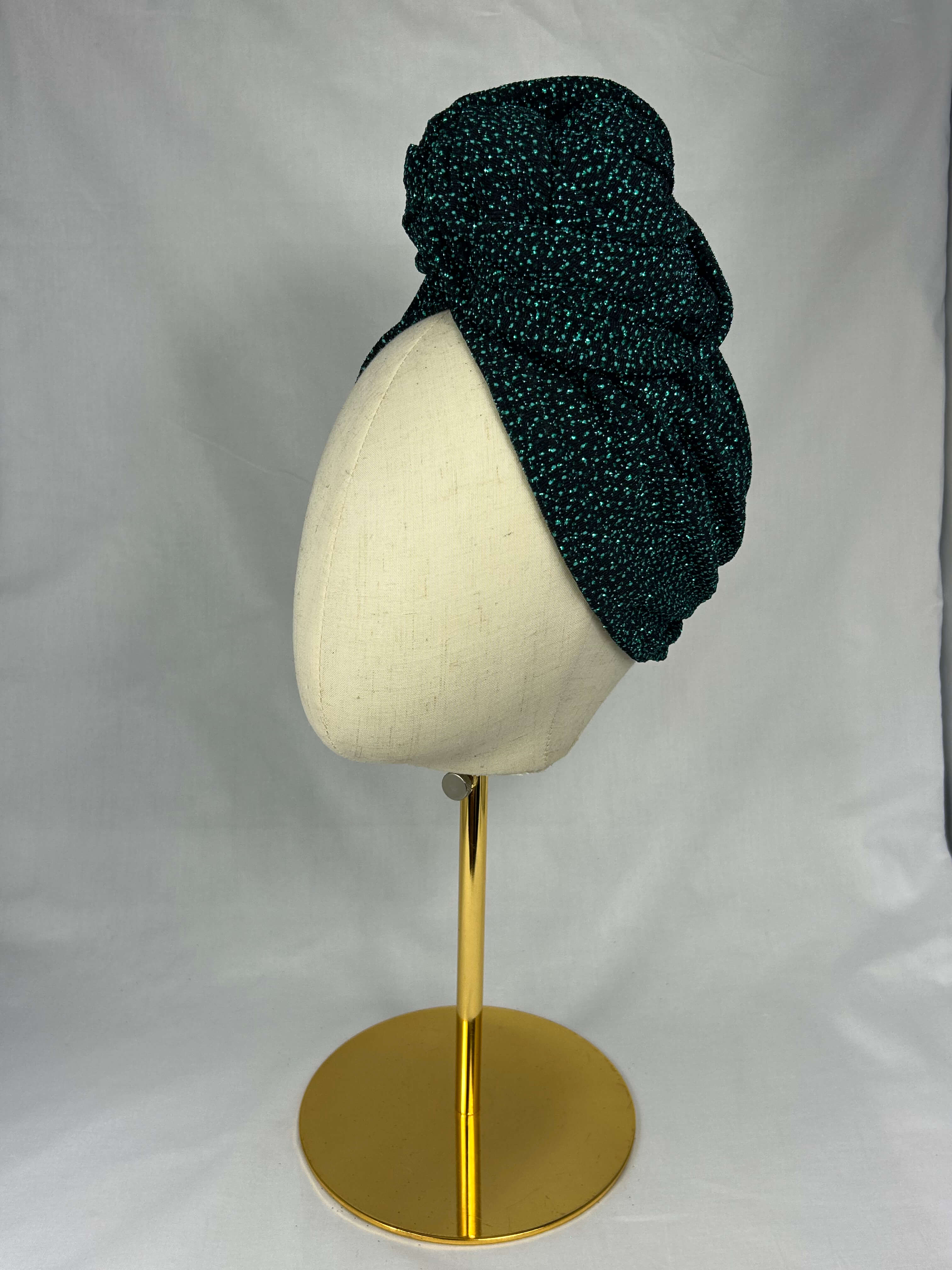 Turban Grön Glitter