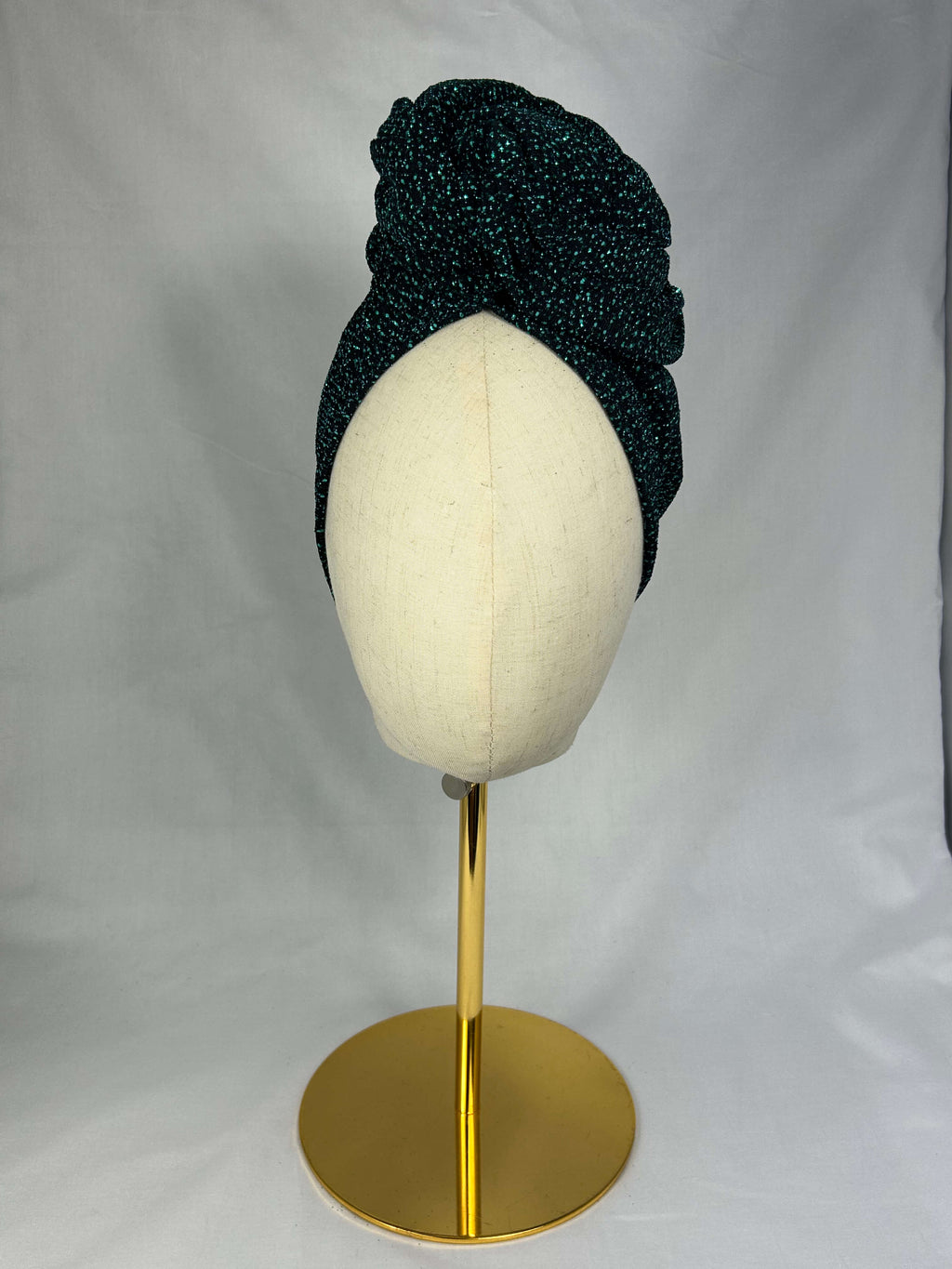 Turban Grön Glitter