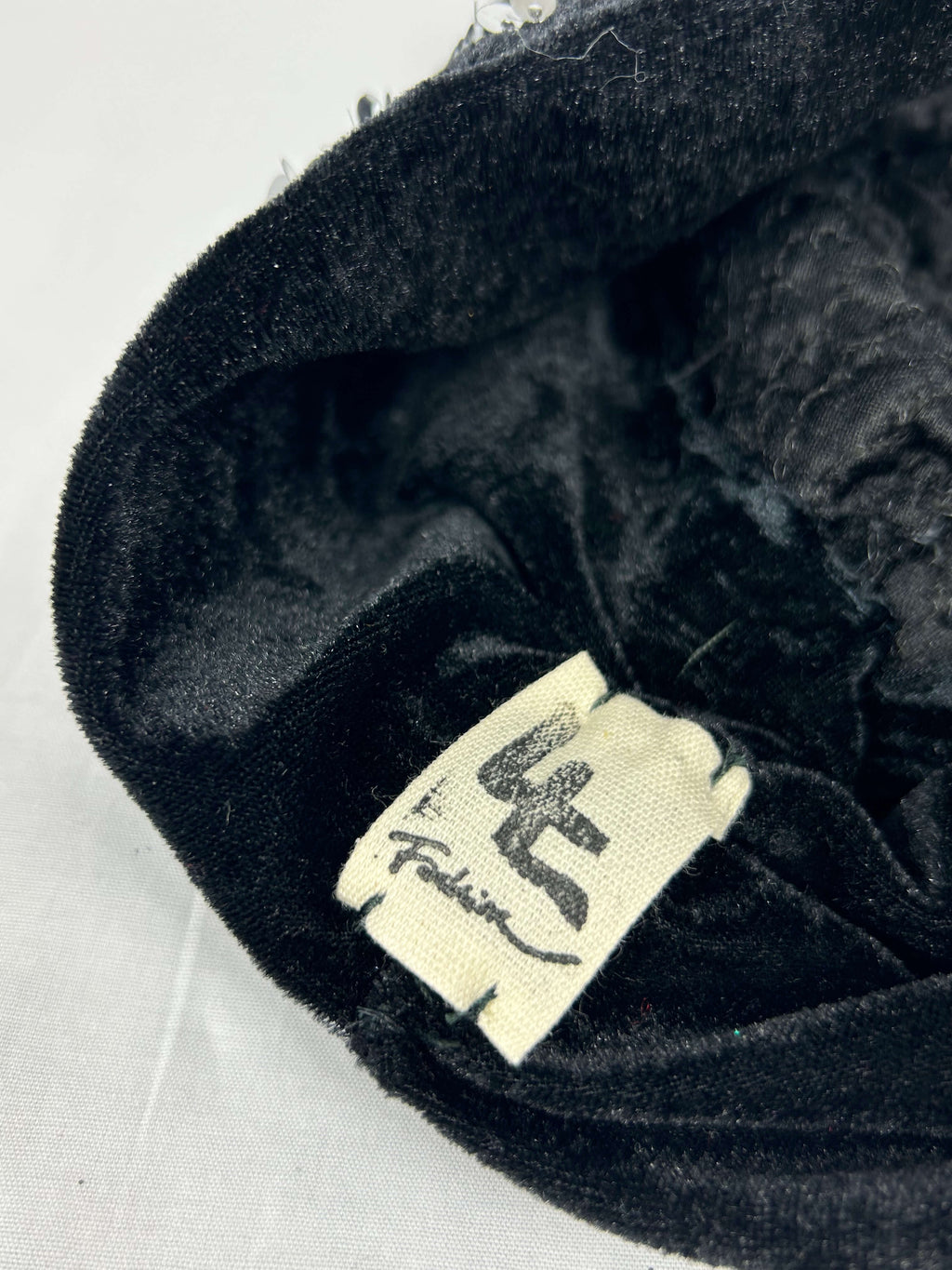 Turban Silver Svart Paljett